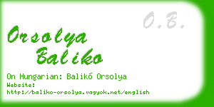 orsolya baliko business card