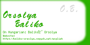 orsolya baliko business card